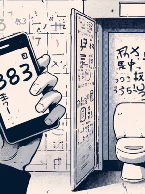 厕所墙上的电话号码